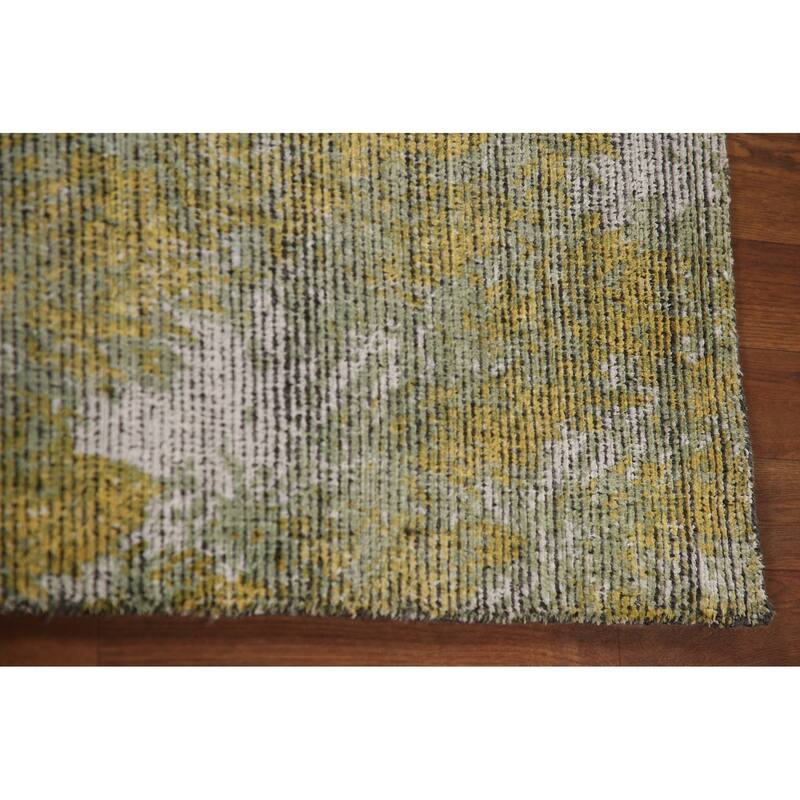 Modern Abstract Area Rug Handmade Wool Carpet - 6'4" x 9'8"