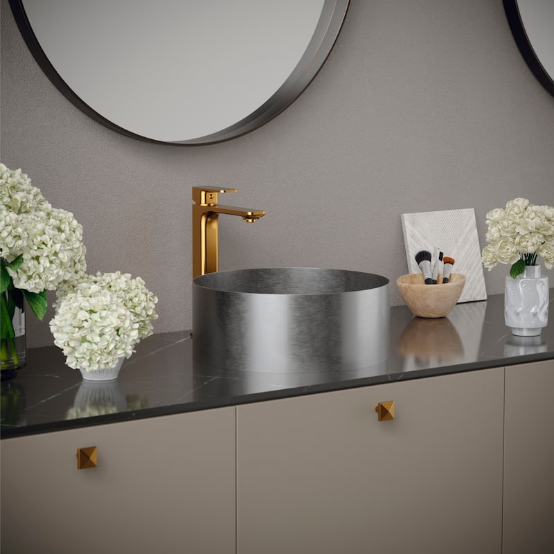 Karran Venda KBF512 Single-Handle Single Hole Vessel Bathroom Faucet with Matching Pop-up Drain
