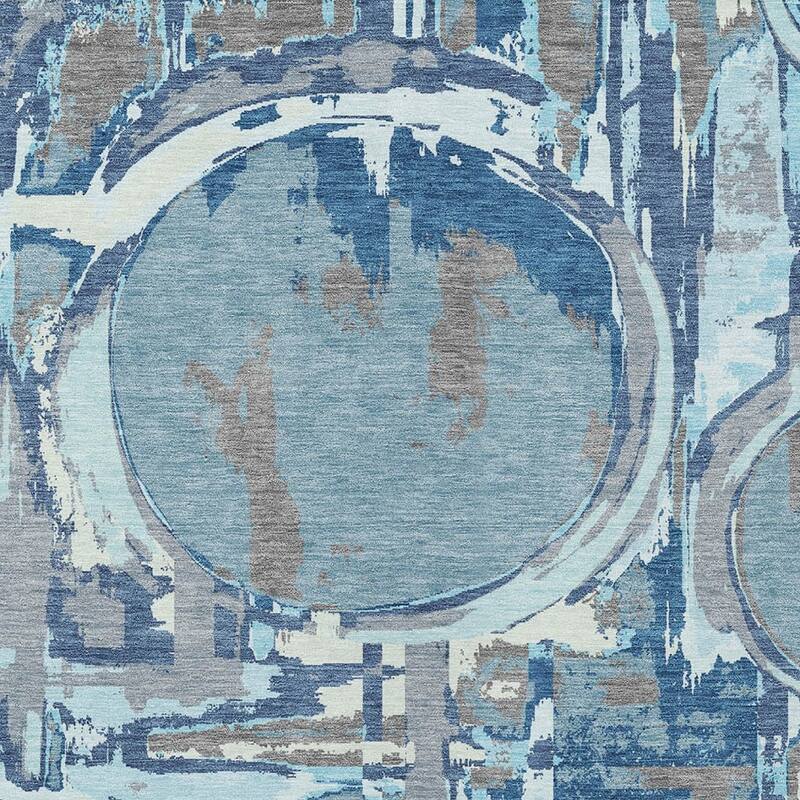 HomeRoots Geometric Transitional Rectangle Outdoor Rug