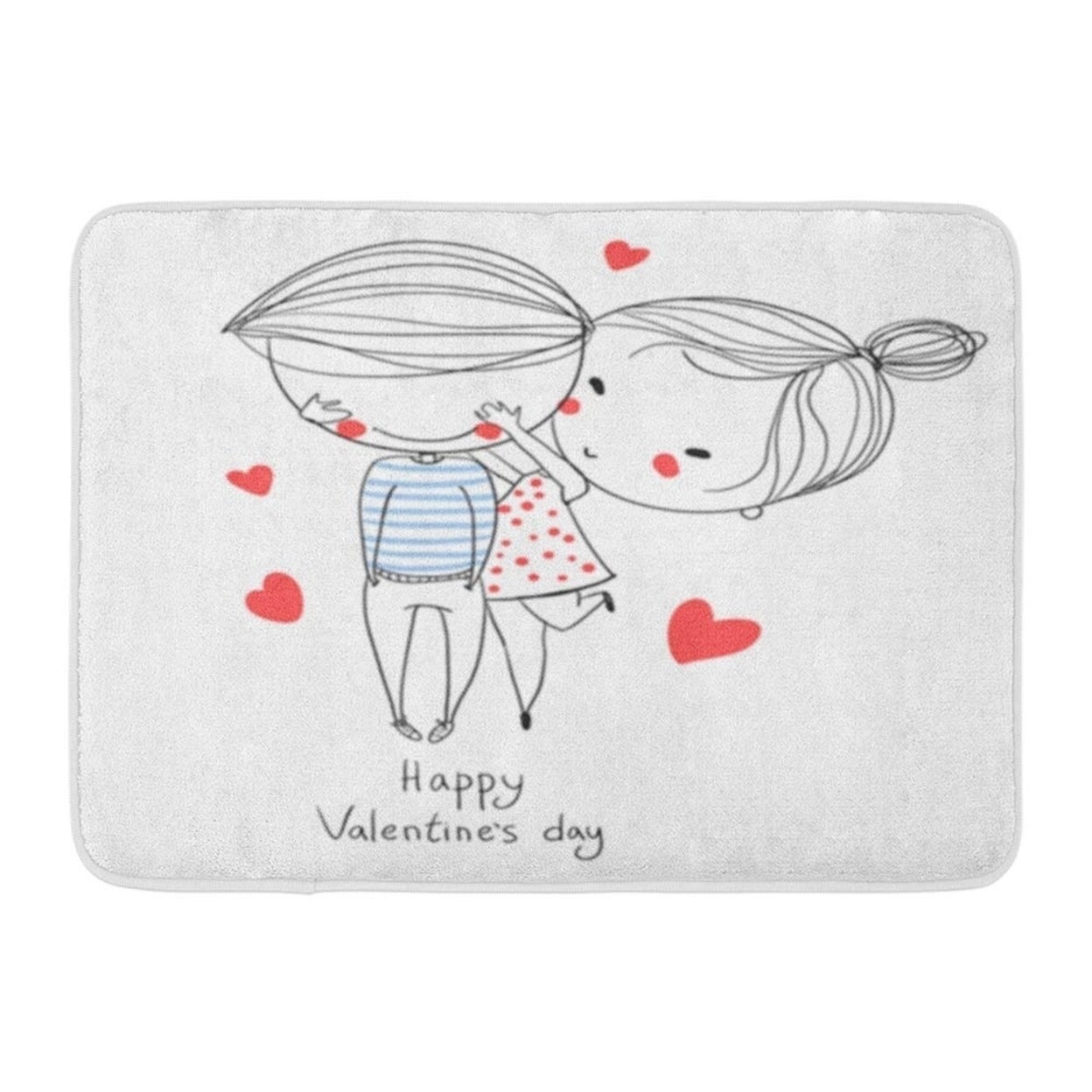 Shop Couple Valentine Day Boy And Girl Love Wedding Cartoon Doormat Floor Rug Bath Mat 30x18 Inch Multi Overstock 31776565,Kawaii Cute Hippo Drawing