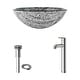 preview thumbnail 4 of 12, VIGO Giovanni 17"L x 17"W Glass Vessel Sink and Seville 13"H Faucet Set