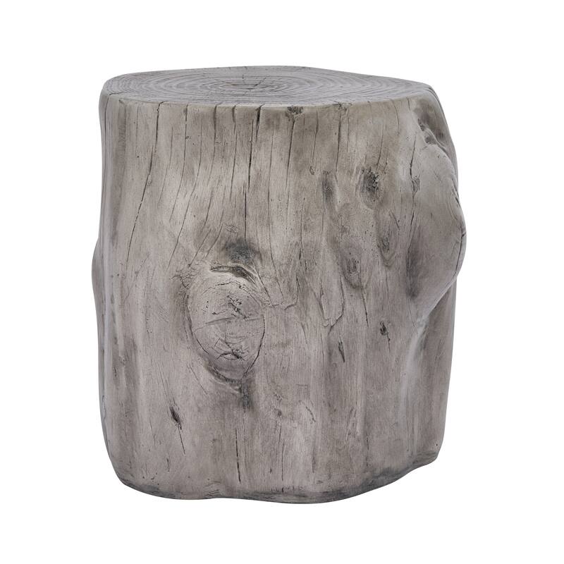 Christopher Knight Home - Alder 16.54"H Outdoor Rustic Faux Wood Tree-Stump MGO Side Table, Fully Assembled - 17.32"