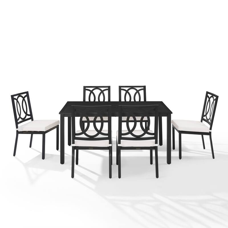 Crosley Chambers 7Pc Outdoor Metal Dining Set - Matte Black
