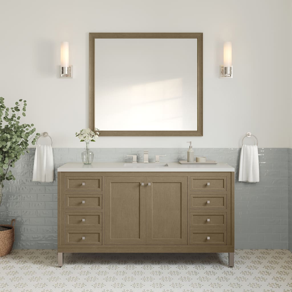 Chicago 60" Single Vanity, Walnut Whisper