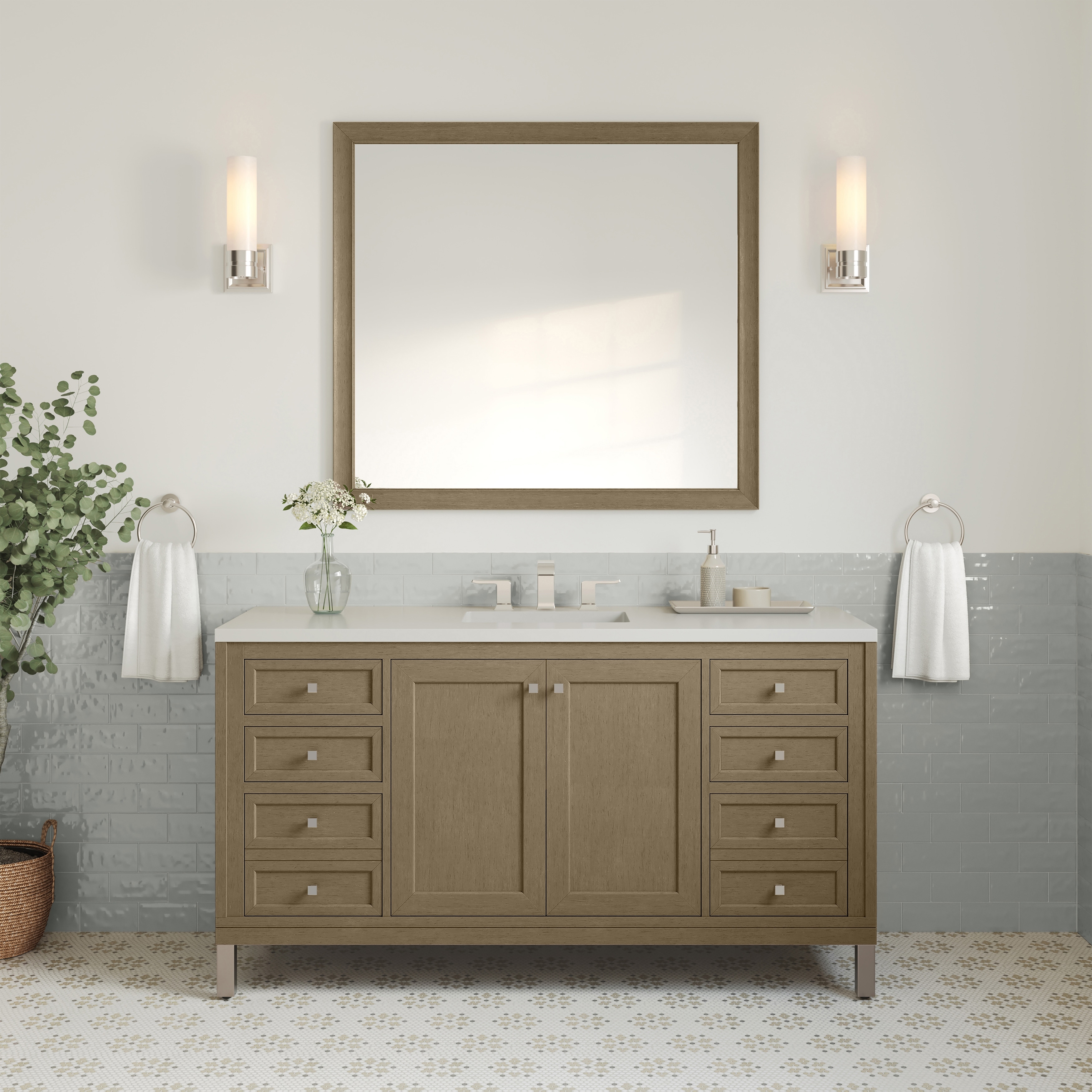James Martin Vanities Chicago 60" Single Vanity, Walnut Whisper