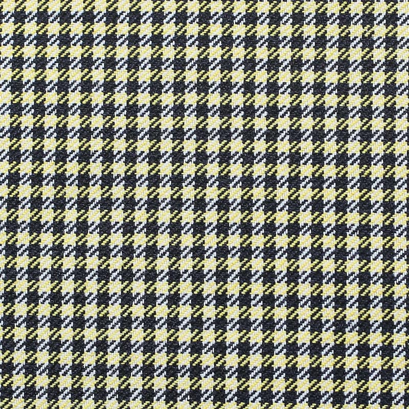 HomeRoots 18" Yellow and Black Houndstooth Throw Pillow Cover
