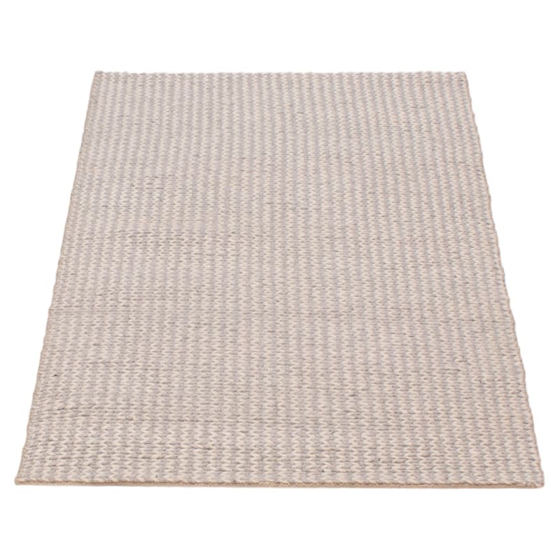 ECARPETGALLERY Braid weave Sienna Grey Wool Rug - 3'11 x 6'0