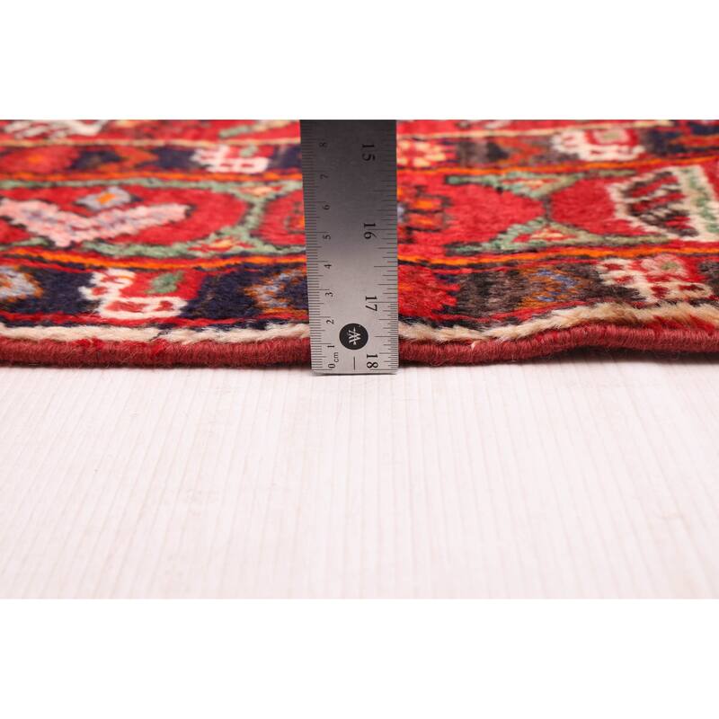 ECARPETGALLERY Hand-knotted Anadol Cream, Red Wool Rug - 4'2 x 6'9