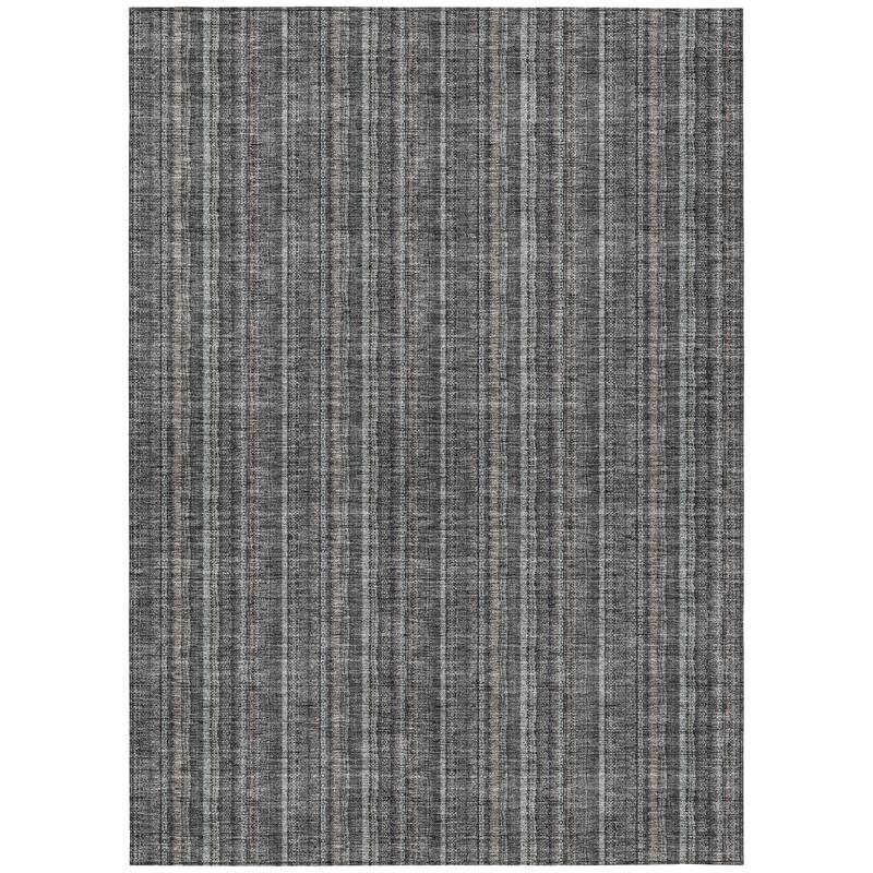 Machine Washable Indoor/ Outdoor Stripe Chantille Rug