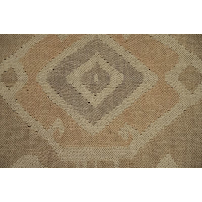 Hand Woven Oriental 100% Wool Carpet Southwestern Tribal Brown Kilim Area Rug - 5' 10'' X 4' 0''