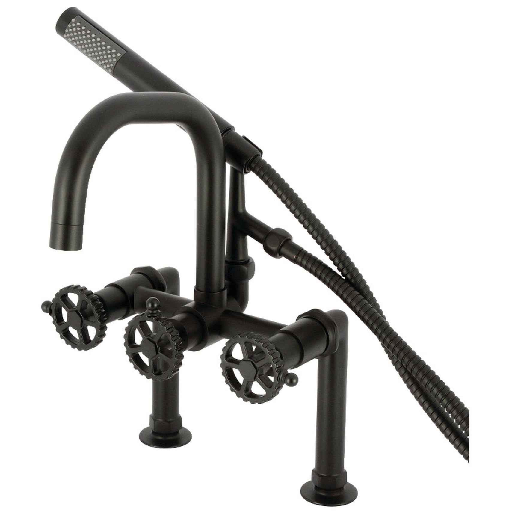 Kingston Brass AE840.CG Fuller Deck Mounted Tub Filler with Built-In