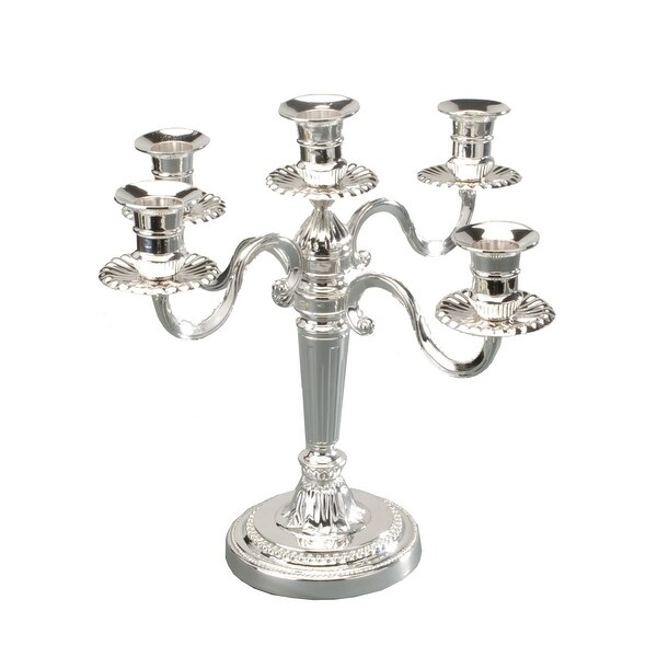 Silver Plated 5 Light Candelabra 11.5"