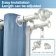 preview thumbnail 21 of 28, Modern Round Urn Adjustable Drapery Double Curtain Rod