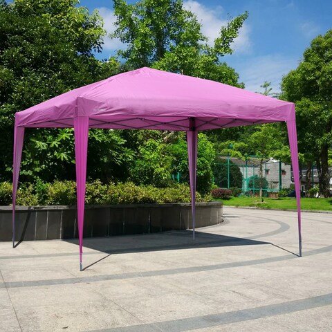 Pink Flat top outdoor Tent with roof without enclosure - 118.11"x 118.11"x 98.43"INCH