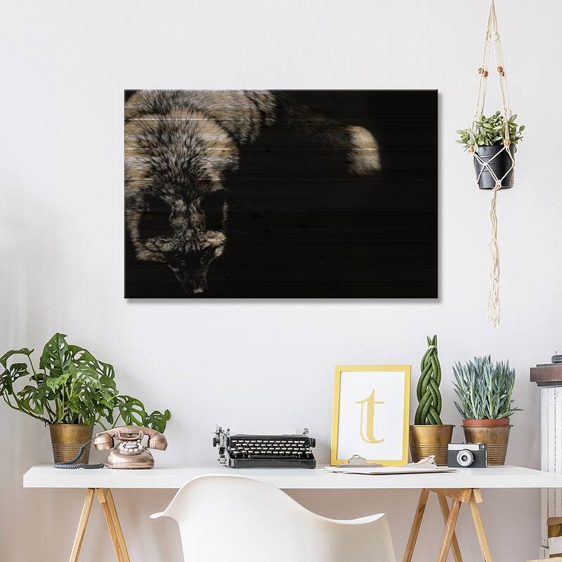 Wild Scratchboard III Print On Wood by Julie T. Chapman - Multi-Color
