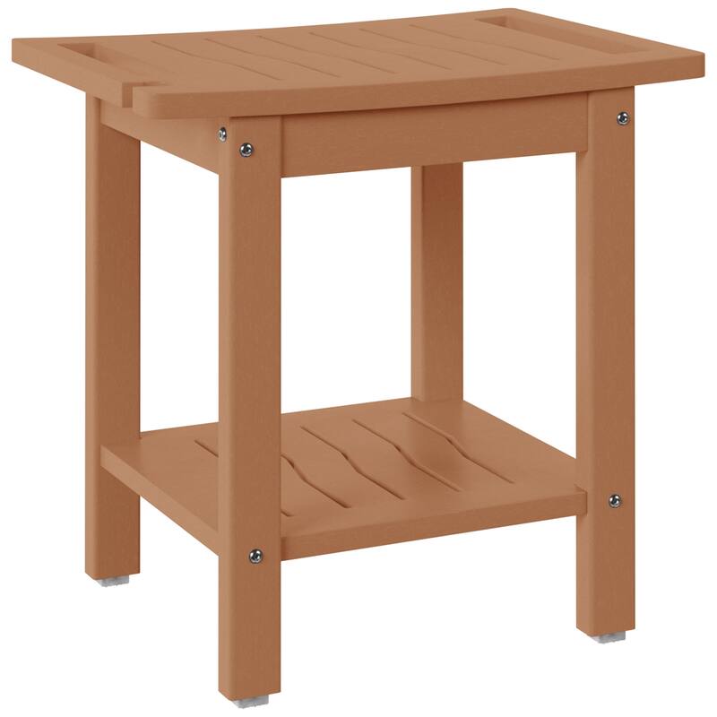 Anapolis Poly Shower Bench - Teak