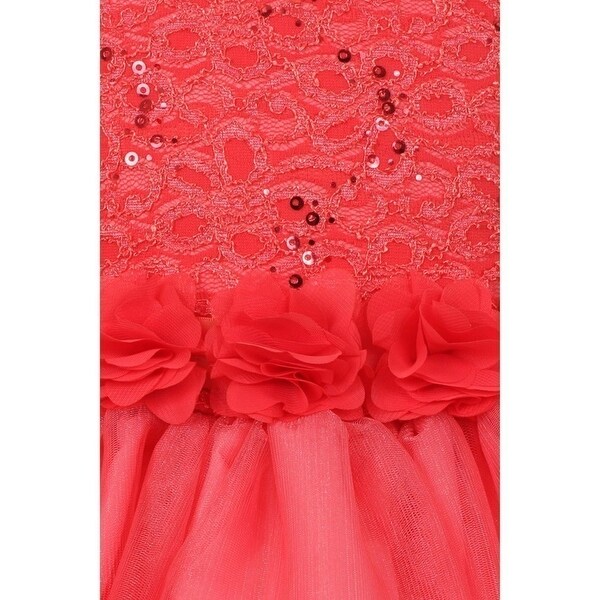 coral little girl dresses