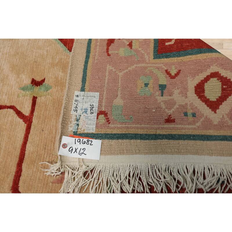 9x12 Hand Knotted Wool Ivory Tibetan Crafts Plush Pile Tufenkiaan Rug - 9' x 12'