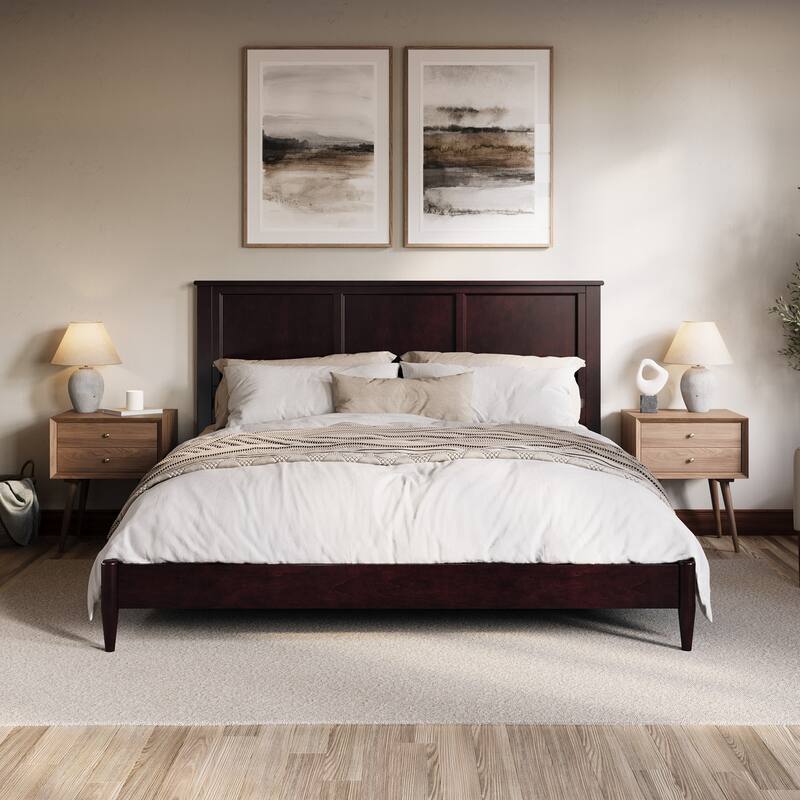 Charlotte Solid Wood Low Profile Platform Bed