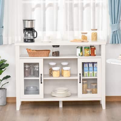 HOMCOM Rustic Sideboard Storage Cabinet