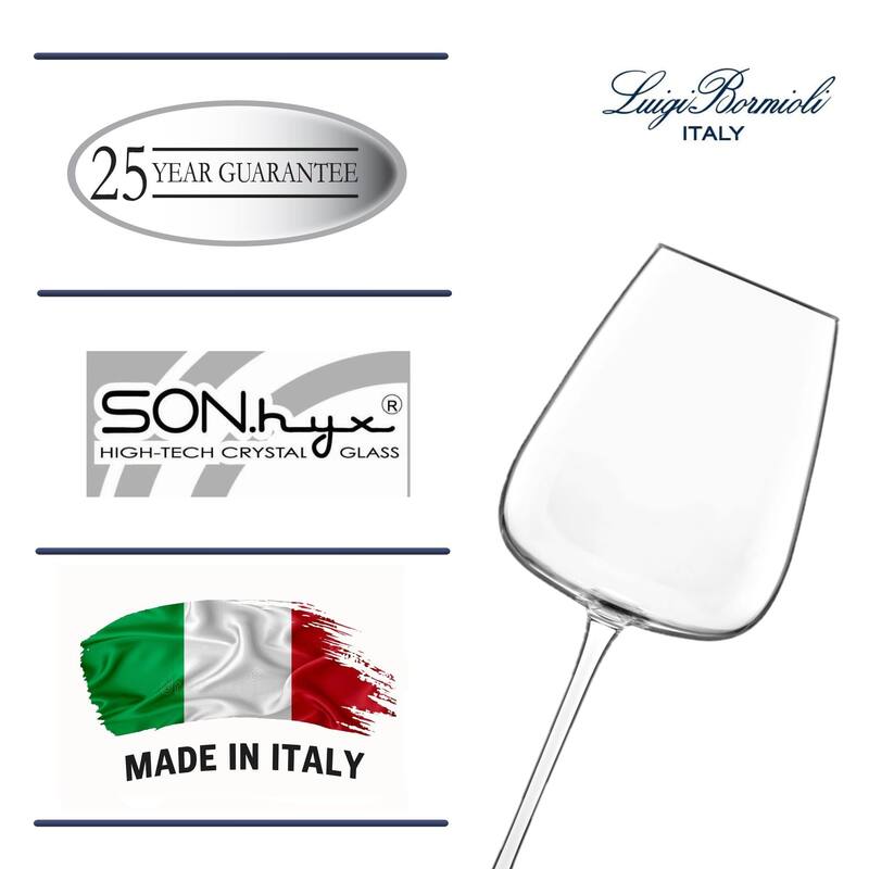 Luigi Bormioli Set of 4 Talismano Chardonnay Grand Cru White Wine Glasses - 18.5 oz.