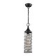 preview thumbnail 1 of 0, Spring 1-Light Mini Pendant in Oil Rubbed Bronze with Twisted Metal Shade