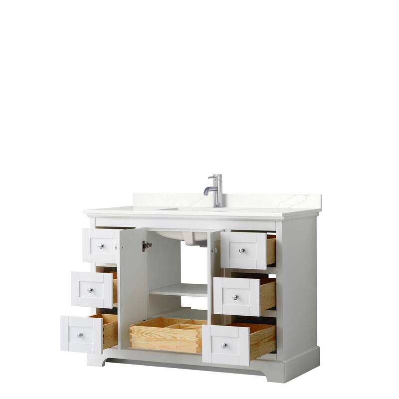 Avery 48-inch Single Vanity, Quartz Top