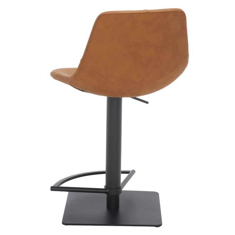 SAFAVIEH Karlotta Gas Lift Adjustable Bar Stool - 19 In. W x 18 In. D x 32-42 In. H - 19Wx18Dx42H