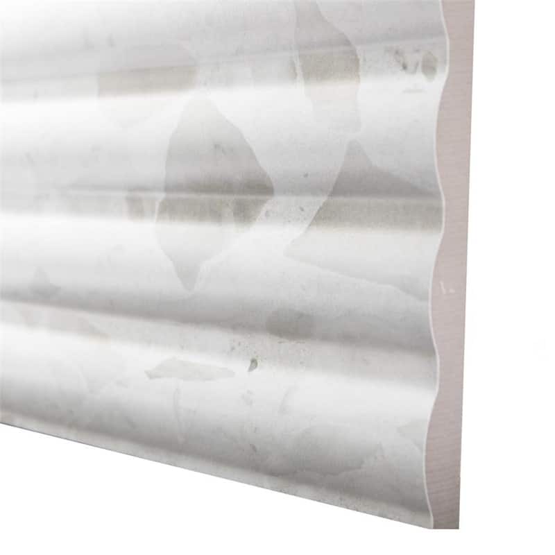 Merola Tile Marbilia Fluted Terrazo White 15-3/4" x 47-1/4" Porcelain Wall Tile