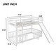 preview thumbnail 43 of 58, Solid Pine Wood Bunk Bed,Versatile Floor Fence Bunk Bed with Door,Twin Over Twin Size