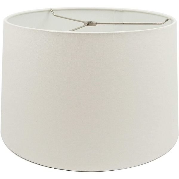 Mestar White Fabric Hardback Drum Lampshade (Spider). Opens flyout.