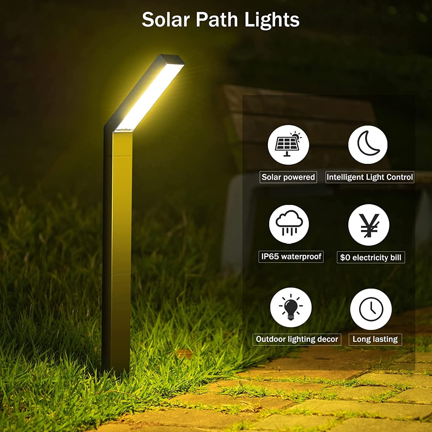 Solar Outdoor Lights, 20 LED Solar Pathway Lights with Bright Warm  Light,1pack - Bed Bath \u0026 Beyond - 37566651, image size:1500x1500