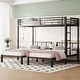 preview thumbnail 1 of 11, Twin/Twin/Twin Triple Bunk Bed Black