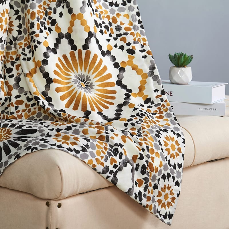 Serenta Tradewinds Printed 2 Piece Curtain Set - 60" x 84"