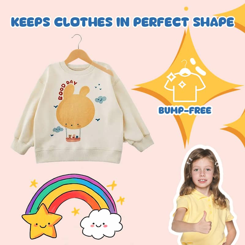 BP4U Kids Wooden Hangers, Wood Top Clothes Hangers for Baby, Newborns, Toddlers & Children's Shirts, Coats, Dresses