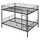 preview thumbnail 5 of 22, Full Over Full Metal Bunk Bed with Ladder and Guardrail