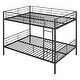 preview thumbnail 24 of 25, Metal Full over Full Bunk Bed Frame with Ladder, Full-length Guardrail for Kids, Teens - Convertible into 2 Separate Full Beds