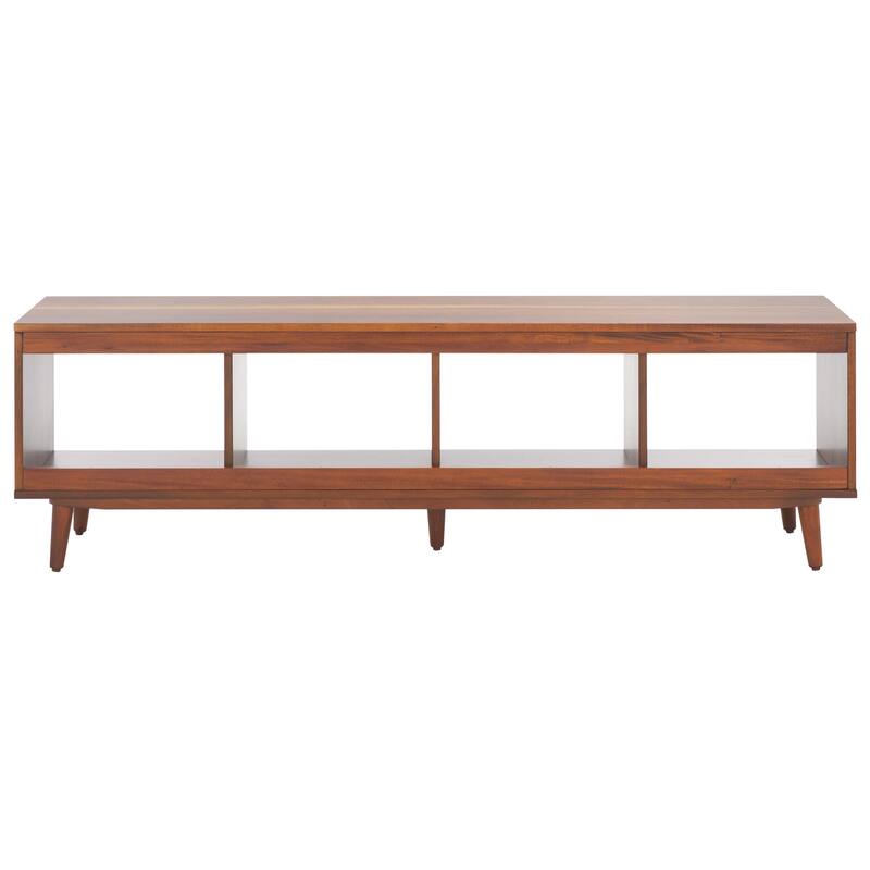 SAFAVIEH Home Cricket 4 Open Shelf Media Stand - 60"W x 14"D x 18"H