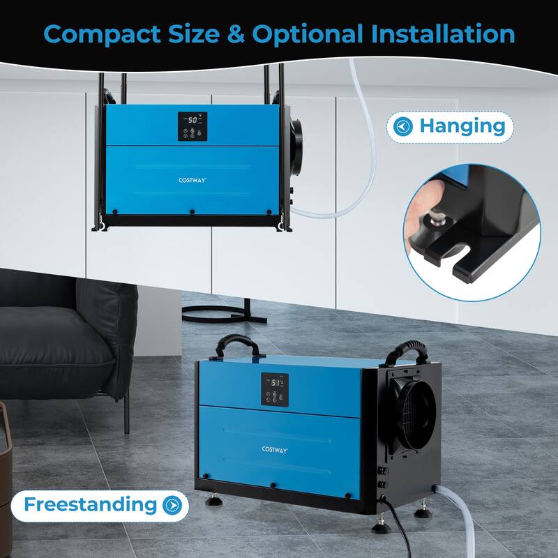 Costway 155 Pint Crawl Space Dehumidifier Commercial Dehumidifier with - See Details