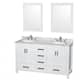 Option White / White Carrara Marble Top / Brushed Chrome