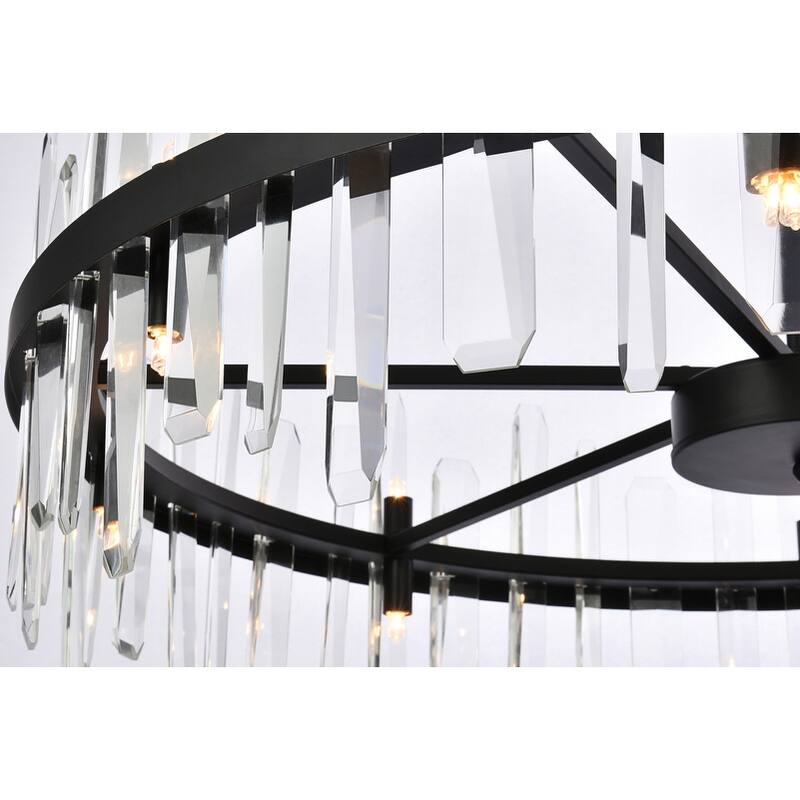 Indigo Home 36 inch crystal round chandelier
