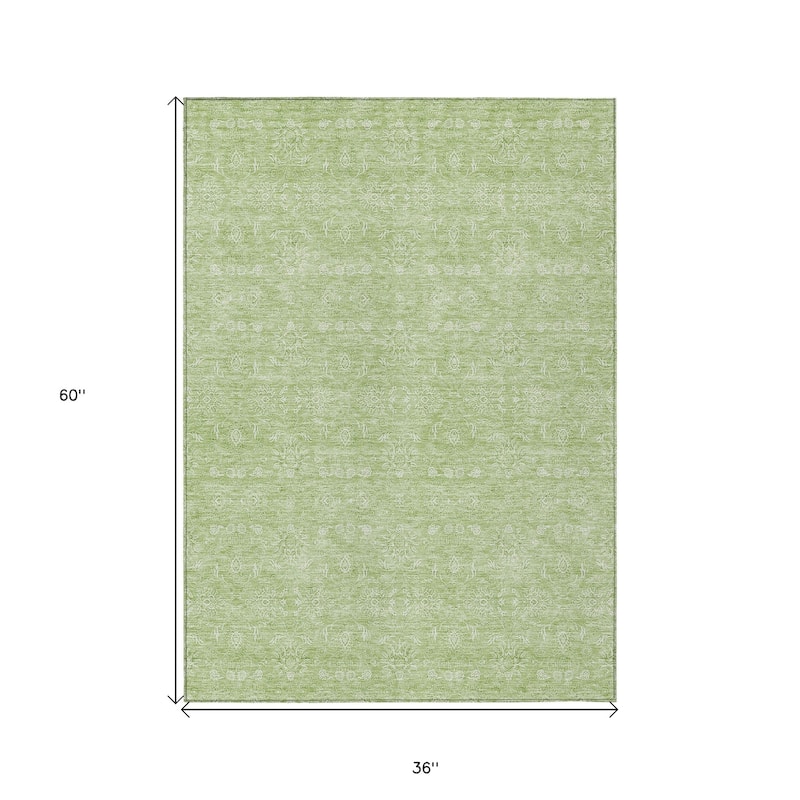 HomeRoots Floral Transitional Rectangle Outdoor Rug