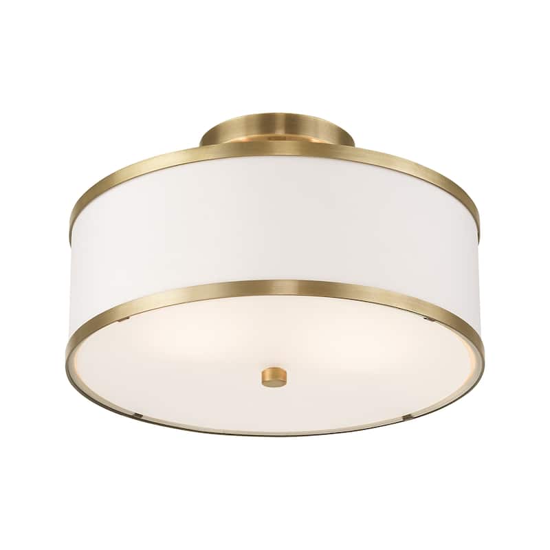 Livex Lighting 2-light Fabric Shade Ceiling Mount, 60422, 62627, 60412, 60402