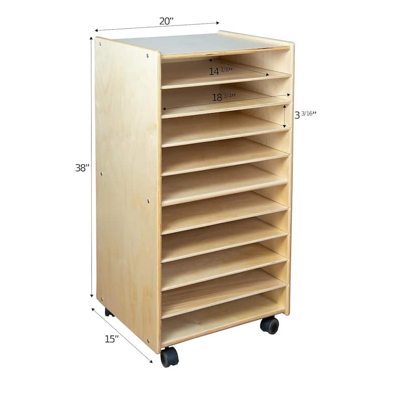Contender Toddler 8 Cubby Storage Unit Birch Wood Classroom Organizer for Toys, Books and Crafts [Fully Assembled]