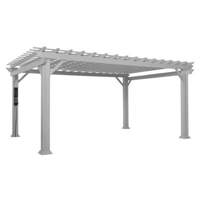 Backyard Discovery Hawthorne 16x12' Galvanized Steel Pergola w/ Canopy