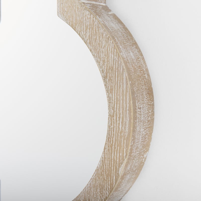 Tamanar Solid Wood Frame Moroccan Inspired Mirror - 34" x 15"