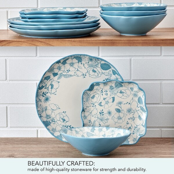 Pfaltzgraff Garden Blossom 12-Piece Dinnerware Set, Service for 4