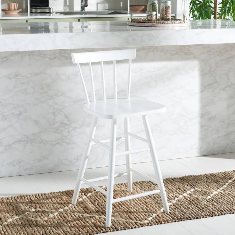 SAFAVIEH Wijnanda 25-inch Counter Stool - 17 In. W x 17 In. D x 36 In. H - 17Wx17Dx36H - White