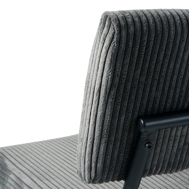 Fabric Seat Metal Frame Dining Chairs(set of 2)