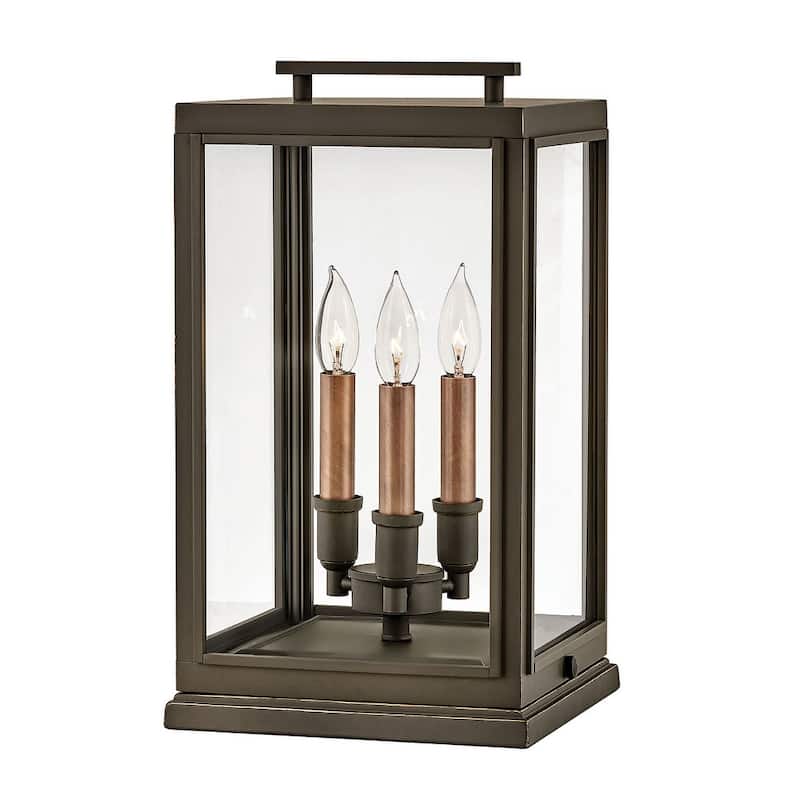 Hinkley Lighting Sutcliffe 12v 10.5w 3 Light 18" Tall Pier Mount Post - Oil Rubbed Bronze